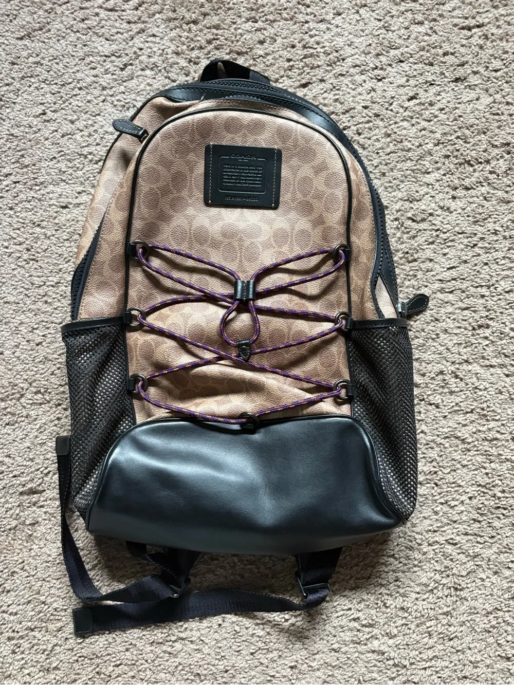 Academy Sport Backpack. Coach Signature Canvas.